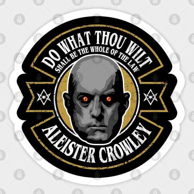 Aleister Crowley, Do what thou wilt Sticker by HEJK81